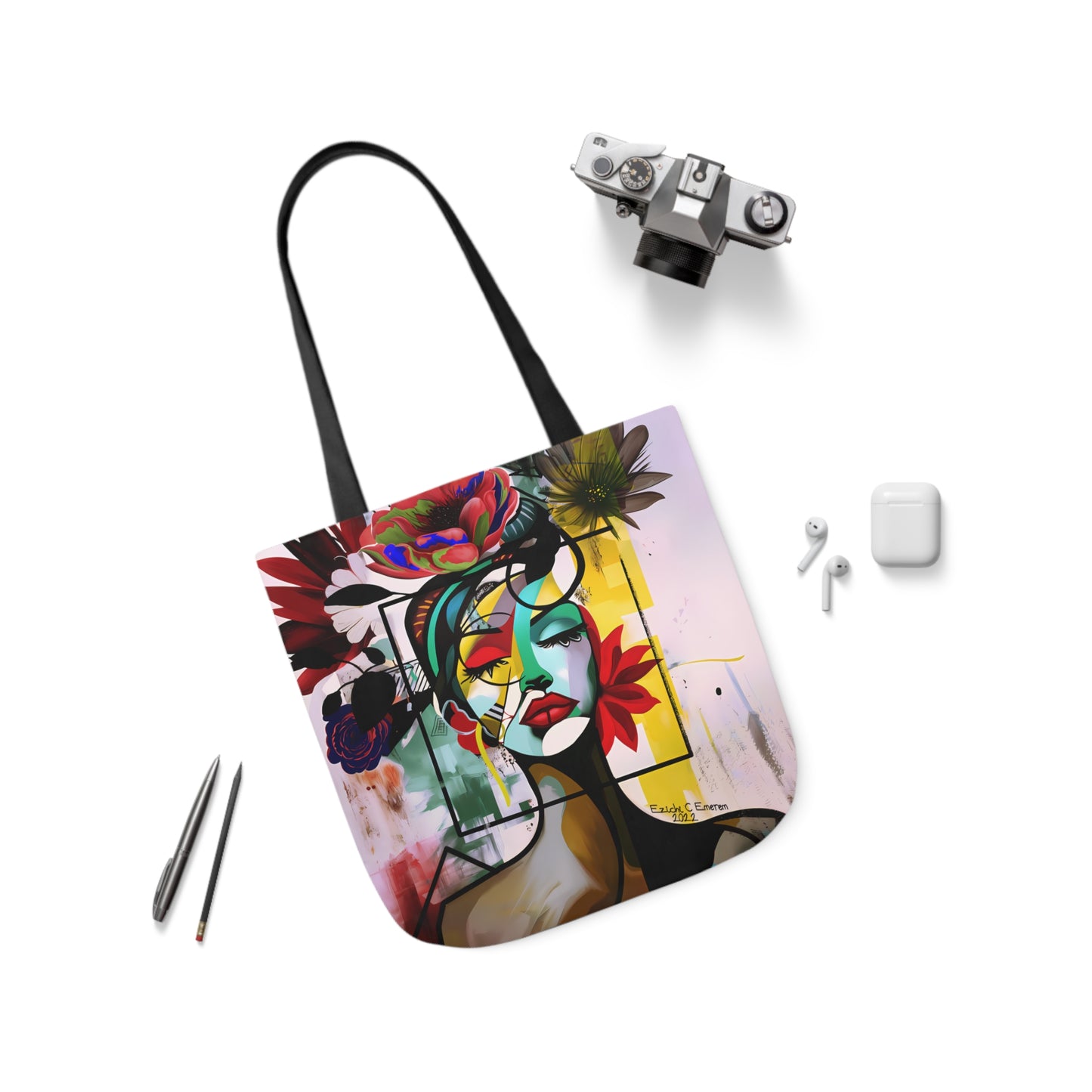 Urban Essence (Canvas Tote Bag, 5-Color Straps)