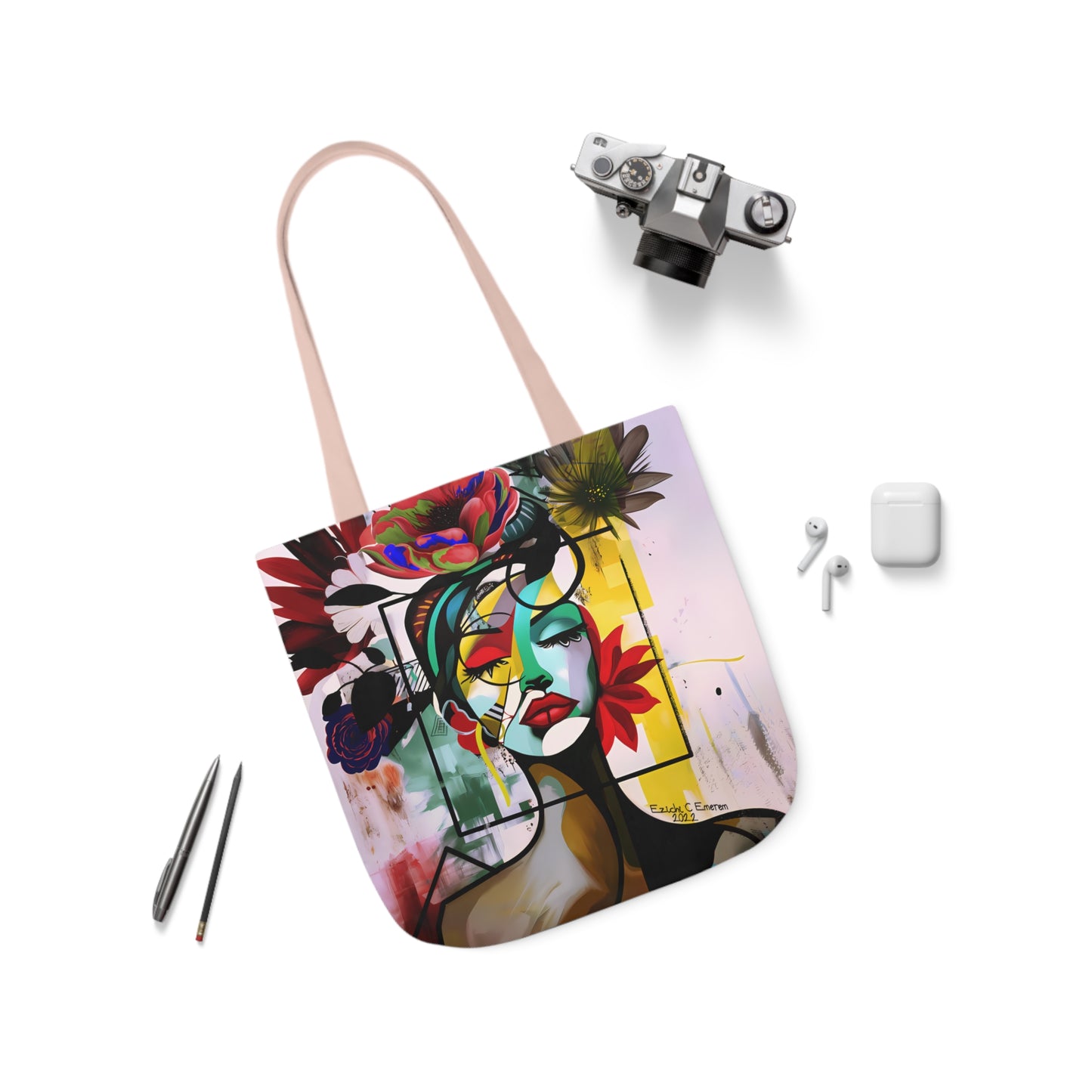 Urban Essence (Canvas Tote Bag, 5-Color Straps)