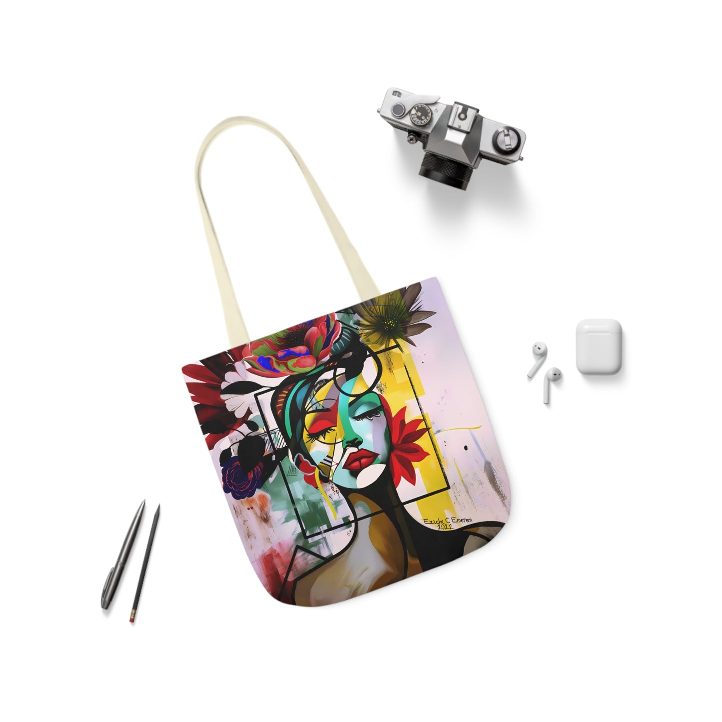 Urban Essence (Canvas Tote Bag, 5-Color Straps)
