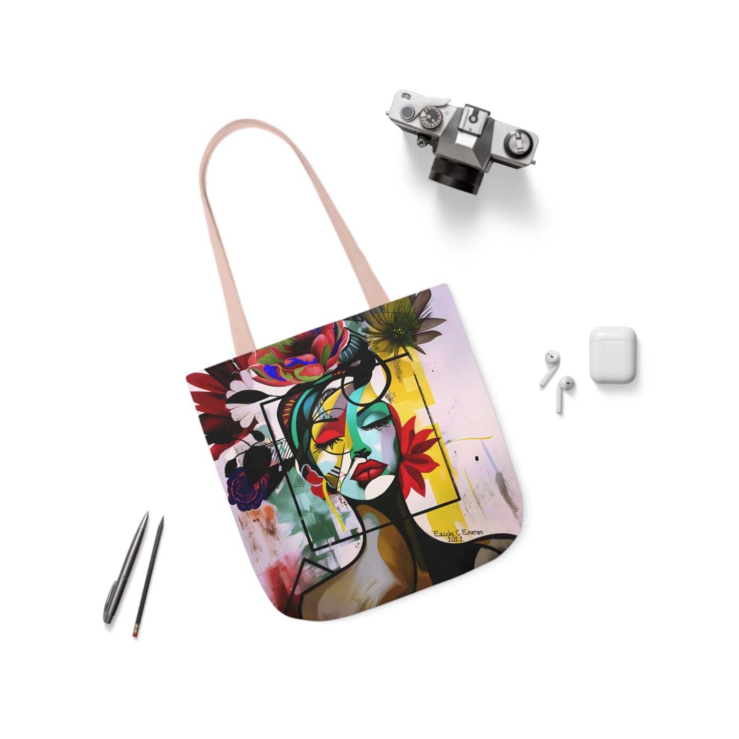 Urban Essence (Canvas Tote Bag, 5-Color Straps)
