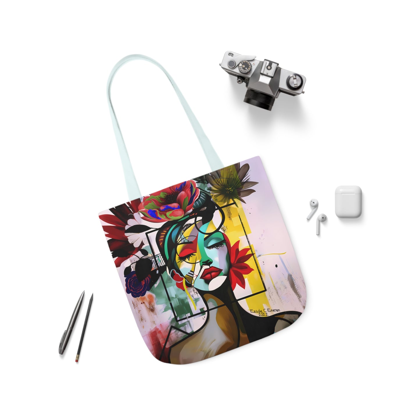 Urban Essence (Canvas Tote Bag, 5-Color Straps)