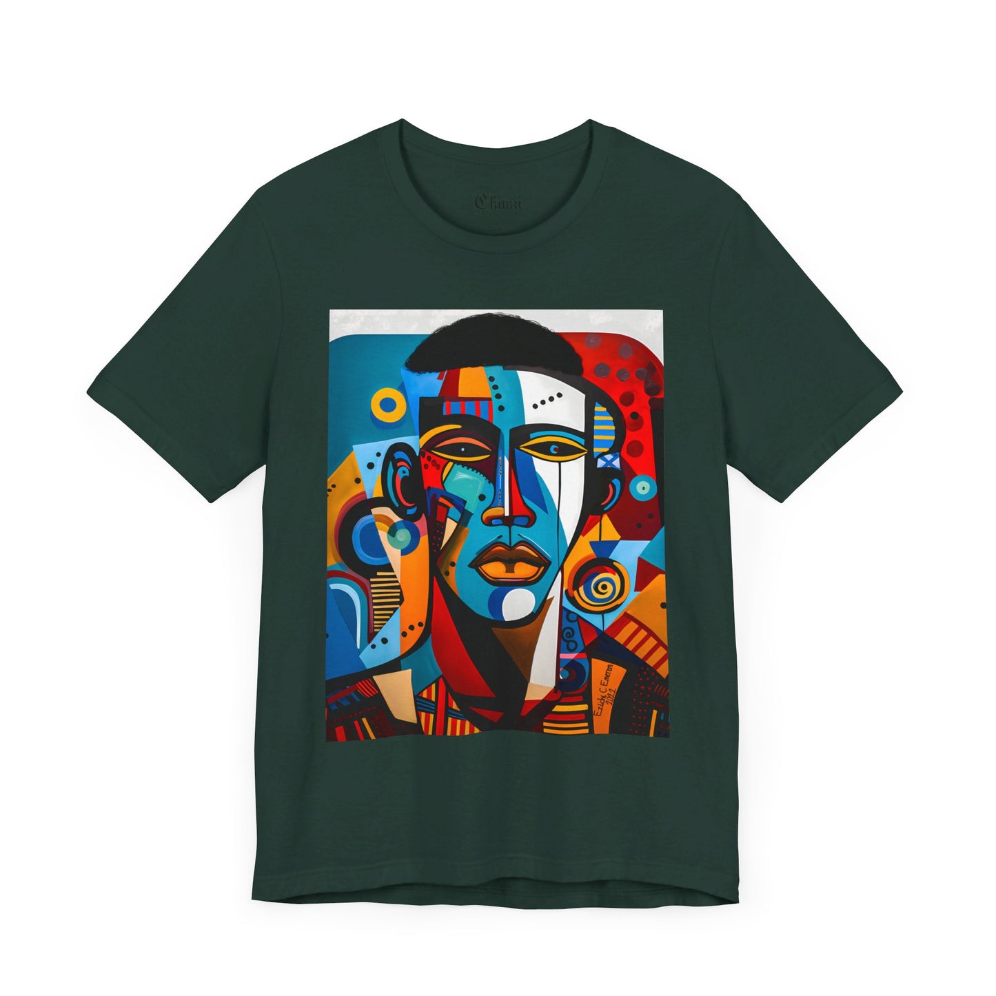 King Shaka (Unisex Jersey Short Sleeve Crew Neck T-Shirt with Black Art Design)