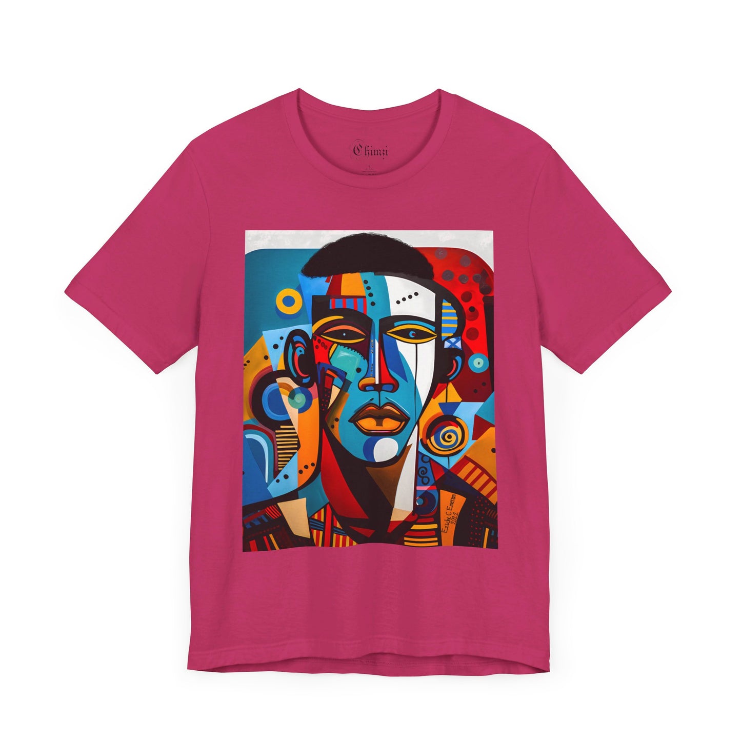 King Shaka (Unisex Jersey Short Sleeve Crew Neck T-Shirt with Black Art Design)