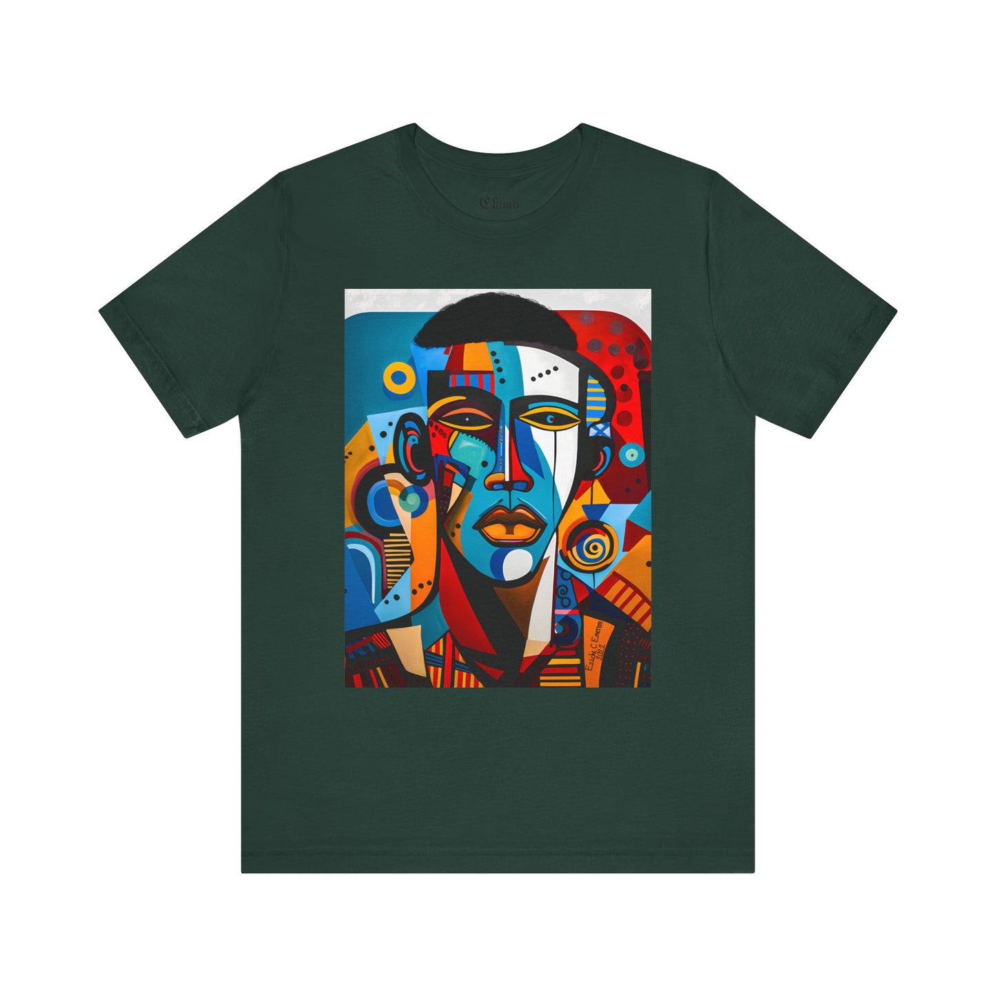 King Shaka (Unisex Jersey Short Sleeve Crew Neck T-Shirt with Black Art Design)