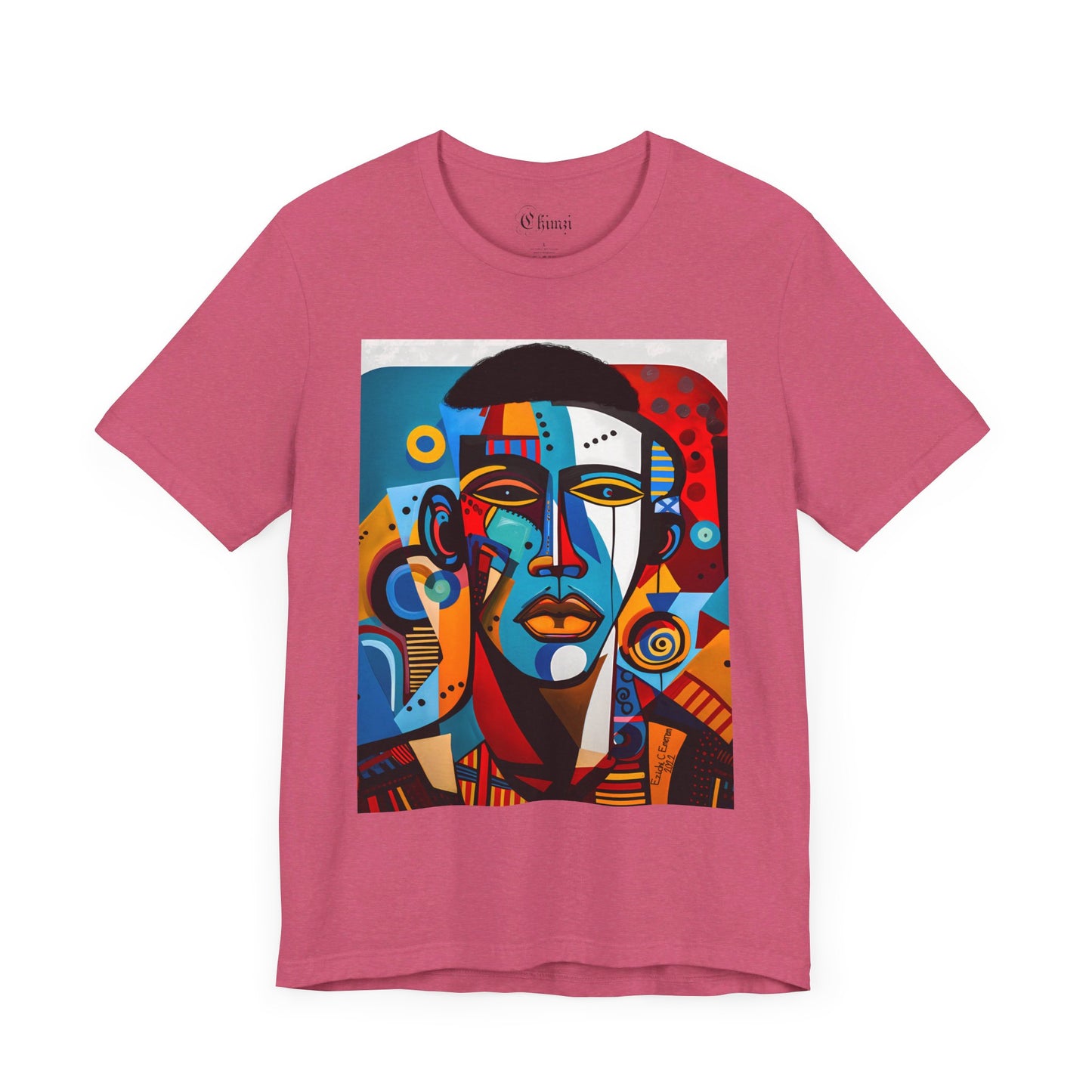 King Shaka (Unisex Jersey Short Sleeve Crew Neck T-Shirt with Black Art Design)